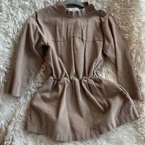 Bebe Organic Taupe Corduroy Tunic Top/Dress